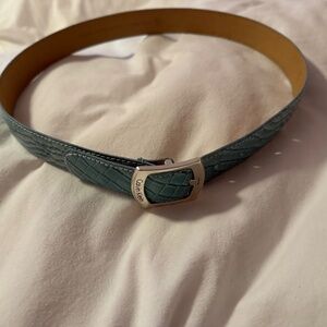 Calvin Klein Light Blue Embossed Leather Belt